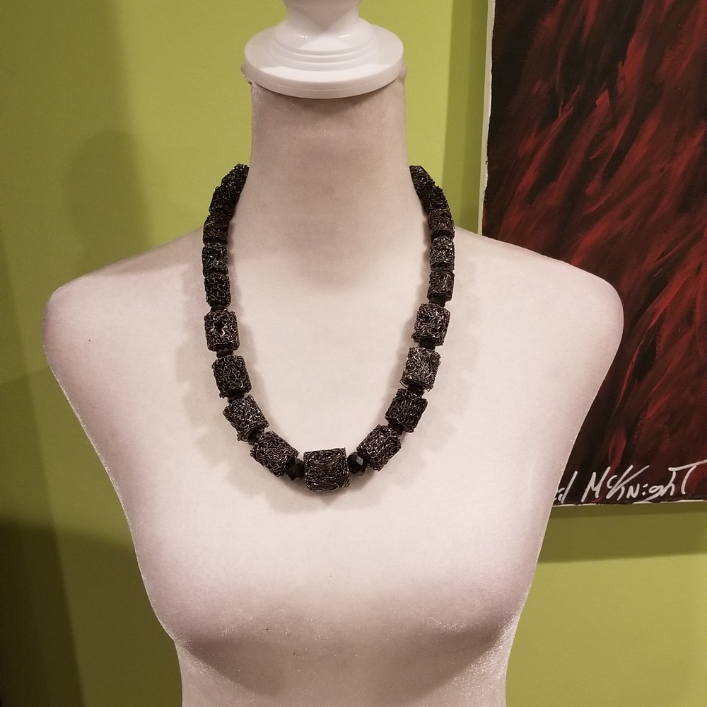 Necklace Set Wrapped In Wire
